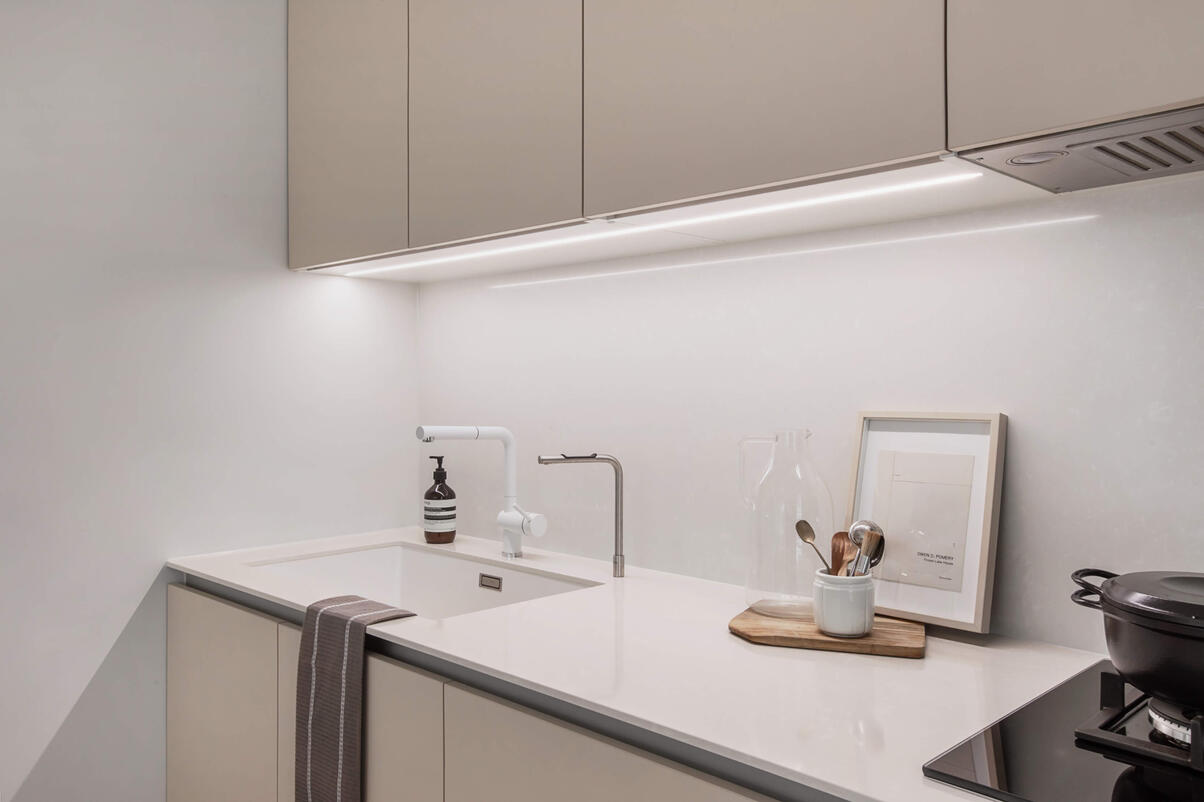 德國blanco白色花崗岩水槽，彷彿與檯面一體成型